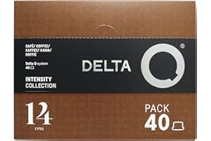 Delta Q - Cápsulas de Café Molido EpiQ - Espresso Intenso con Notas de Nueces Tostadas - Intensidad 14 - Molido Natural - 40 Cápsulas
