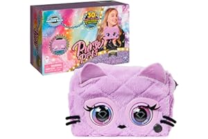 Purse Pets 778988343487 Cattitude interaktywna torebka dla zwierząt domowych z ponad 30 dźwiękami i reakcjami, fioletowa, zabawki dla dzieci w wieku od 5 lat