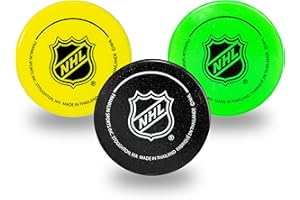 Franklin Sports Mini Foam Hockey Pucks - Indoor Knee Hockey Pucks for Kids - 3 Soft Foam Pack - Assorted Colors