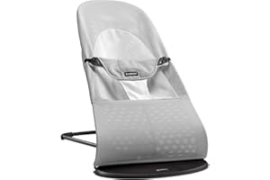 BabyBjörn Hamaca Balance Soft, Malla, Plata/Blanco