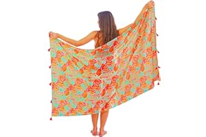 Mandala Life ART Blauer Damen Sarong, Pareo,Bikini Vertuschen, Strandtuch,Wickelrock, TapisserieWickeltuch Schal Halstuch - Hochwertiger Rayon - Weich und Leicht