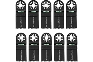 ANTLER AB35CWB Lot de 10 lames de bois épais compatibles avec Fein Bosch Makita Outil oscillant multifonction 35 mm