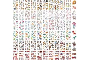KIHONI 650 Stück Tattoo Kinder Mädchen Jungen 60 Blätt Temporäre Tattoos Kinder Tattoo Aufkleber Kindertattoos Tattoo Sticker, Hautfreundliche Tattoo Set Kindergeburtstag Party Mitgebsel
