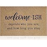 Welcome Mats - Zerbino antiscivolo in gomma antiscivolo per interni e casa, ingresso esterno, ingresso per cucina, balcone, t