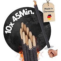 Aufun 10x Wachsfackeln 100min Brenndauer - Natürliche Fackeln Für Garten & Outdoor