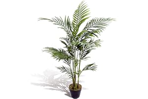 Best Artificial 120 cm 4 ft Areca Palme Tropical biuro Conservatory Indoor Outdoor Garten