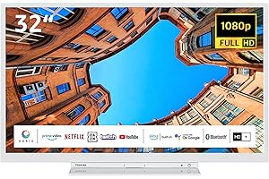 Toshiba 32LK3C64DAW 32 Zoll Fernseher/Smart TV (Full HD, HDR, Alexa Built-In, Triple-Tuner, Bluetooth) - Inkl. 6 Monate HD+ [2023]