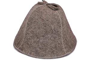 Ger3as Chapeau de Sauna 100% en Feutre Hat de Laine avec Broderie pour Homme et Femme