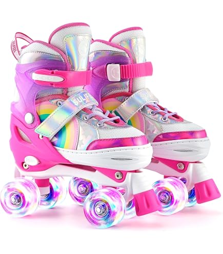 Patins à Roulettes Réglables Pour Enfants Avec Roues Lumineuses - Idéal Pour Débutants Garçons Et Filles