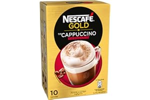 Nescafé Gold Cappuccino Décaféiné, Café en Grains Soluble, Café Instantané, 10 Portions, 12233771
