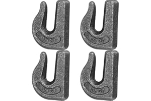 MUKCHAP WONGWAI 4 Packs 3/8 Inch Weld On Grab Hooks, G70 Forged Steel Grab Hooks, Weld On Clevis Tow Hook for Tractors, Vehicles, Rigging, 6600 Lbs WLL