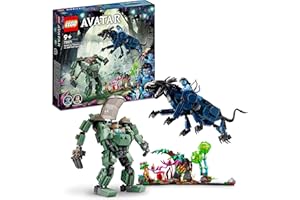 LEGO 75571 Avatar Neytiri et Le Thanator vs. Quaritch dans l’Exosquelette AMP, Jouet de Construction, Figurine Robot, Pandora, Cadeau Enfants 9 Ans
