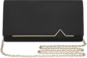 BAICLES Bolso de Noche para Mujer, Elegante Bolso de Novia, Bolso de Boda, Bolso de Mujer, Bolso de Cadena, Bolso Pequeño para Fiesta, Ocio(Negro)