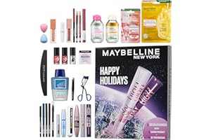 ‎MAYBELLINE Maybelline New York Adventskalender 2025, Mit 31 Türchen für den gesamten Dezember, 26 Originalprodukten & 5 Goodies, inkl. 2 Sky High Mascara + 4 Garnier Skincare Produkten