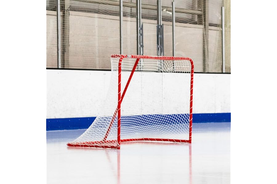 FORZA Regulation Ice Hockey Goal - 6ft x 4ft Hockey Goal - 1.5" Steel Frame & 5mm Goal Net