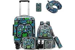 HTgroce Set de Maleta de Viaje Infantil - 5pcs Maleta de Cabina Ligera para Niños