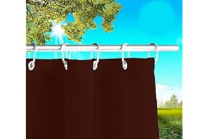 Byour3 Toldos Exteriores con Agujeros En La Parte De Arriba Y Ganchos De Metal Tejido Antimoho Repelente Al Agua Toldo De Tela De Algodón Resinado para Terrazas Gazebos Balcon (Burdeos, A190xL285cm)