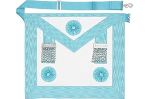 THE MASONIC COLLECTION Craft Regalia Master Masons MM 3rd Degree Apron - Lambskin or Faux Leather - Freemason Gifts For Men