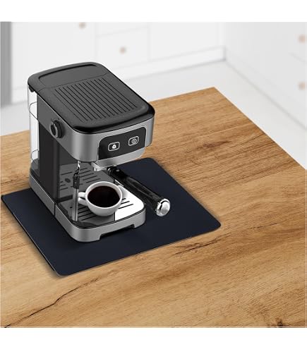 Tappetino Assorbente Antiscivolo Per Cucina, 40x50 Cm, Nero, Per Macchina Del Caffè, Scolapiatti E Accessori, Lavabile