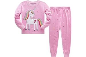Junellz Girls Pyjamas Sets 2-8 Years Unicorn Pyjamas for Kids Girls Pjs