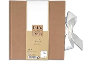 TOGA DRAEGER PARIS 1886 - Boda Libro de visitas - Cartón Marrón - Carré - 20 x 20 cm