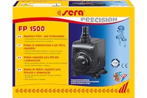 sera 30596 Bomba de filtro y suministro FP 1500 - Bombas subacuáticas regulables para acuarios de agua dulce y salada