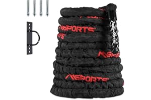 ‎MSPORTS MSPORTS Battle Rope Professional Studio Qualität | Länge: 15 m | Durchmesser: 5 cm | Trainingsseil Sportseil Schlagseil Fitness Tau Schlangenseil Schwungseil