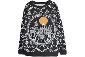 Popgear Jungen Harry Potter Hogwarts Strickpullover Schwarz Knitted Jumper