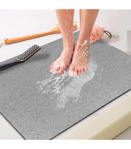 Tapis De Douche Antidérapant Carré, En PVC, Luffa, Tapis De Douche