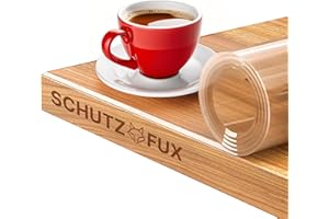 SCHUTZ-FUX Protector de mesa transparente de 2 mm, con borde oblicuo, mantel transparente lavable, diferentes tamaños, a medida, fabricado en Alemania (90 x 190)