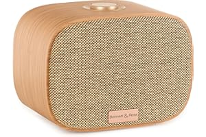 Bennett & Ross BB-522 BN Sunderskog głośnik Bluetooth – hyggeliczny soundbox z obudową z drewna fornirowanego – moc 60 W – 1 x 5 + 2 x 2 głośniki – otwór bass reflex – brązowy