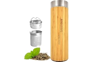 amapodo Thermobecher 500ml with Sieb and Deckel bambus