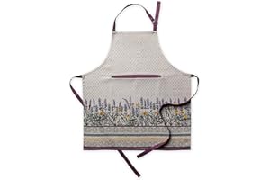 MAISON D' HERMINE Maison d'Hermine, 100% bawełna, 1-częściowy fartuch kuchenny z regulowanym wycięciem pod szyją i kieszenią środkową, długie krawaty dla kobiet/mężczyzn, na wiosnę/lato