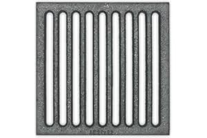 MOMO FING Grille de cheminée Grille en fonte carrée Grille d'angle Grille de four 22 x 22 cm