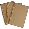Kraft Cover Notebooks A5, Wirebound Spiral Notepad Bulk Journals Steno - View #5