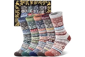 Beaulov 5 par męskich skarpet z wełny merynosów, oddychające, grube, ciepłe skarpety na łydki, na zimę