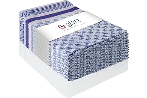Glart 48GR uppsättning med 10 kökshanddukar, 100% bomull OEKO-TEX, 45x90 cm, blå, förtvättad