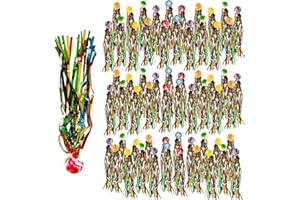 Elfinfi 60 Stück Flummies für Kinder, Hüpfball mit Farbige Bänder, Bunte Gummiball Kinder, Mitgebsel Kindergeburtstag, Kindergeburtstag Gastgeschenke (25mm, Random Colors)