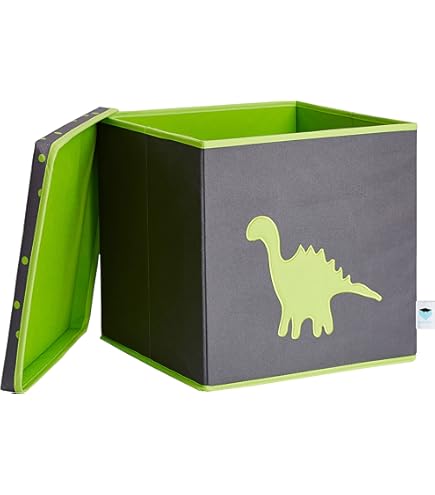 Cubo Portaoggetti Con Coperchio LOVE IT STORE IT - Per Mobili Kallax 33x33x33 Cm - Tessuto Grigio Con Corona - Foto 5