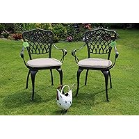 Made for us® 2 Gartenstühle aus wetterfestem Aluguss mit UV beständiger AkzoNobel Einbrennlackierung. Inkl. 2 waschbaren…