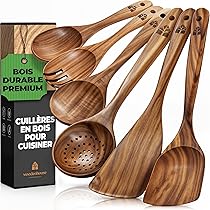 Rangement Ustensiles Cuisine En Bois De Noyer – Grand Pot Multifonction Pour Couverts, Stylos Ou Pinceaux, Design épuré
