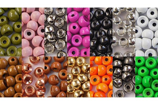 Pechetruite 25 x Billes TUNGSTENE 3,5 mm (0,31g) Couleur AU Choix pour Montage de Mouche de pêche