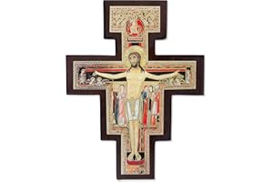 Proposte Religiose Cruz de San Damián de madera MDF de pared - 25 x 19,5 x 1,5 cm