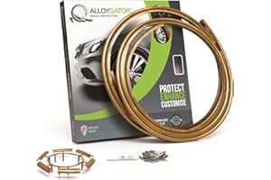AlloyGator Or Protecteurs de Roue en Alliage | Convient aux Roues de Roues de 12 à 19 Pouces - Protecteurs de Jante | Protection des Roues en Alliage | 15 Couleurs Disponibles