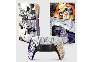 FFRAME PS5 Skin Naruto Slim, Aufkleber Playstation 5 Manga, Konsole und Controller, Edition Slim Disk, Skin Hokage PS5 (1 Controller)