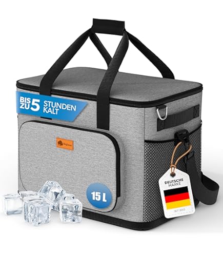 16L Kühltasche Faltbar - Isoliertasche Für Picknick, Camping & Auto Mit 3-Schicht Isolierung