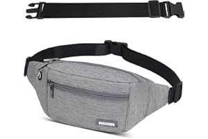 GERIINEER Marsupio Sportivo con Cintura Regolabile Estesa 30 cm, Marsupio Running Uomo Donna, Impermeabile Marsupio Portasoldi per Corsa Ciclismo Escursione Campeggio