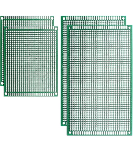 Sourcing Map 10x Einseitige Universal-Leiterplatte – 9x15 Cm, FR4, 2,54 Mm Raster, 1 Mm Bohrung, Zum Löten