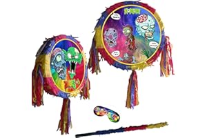 BOOGIE WOOGIE PINATAS Zombie Piñata with stick and blindfold