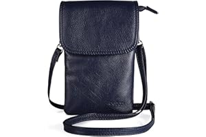 befen Sacs à Bandoulière en Cuir Véritable Femme, Petit Sac à Bandoulière pour Téléphone Portable, Besace Sacoche Messenger Téléphone Portable avec Bandoulière Réglable